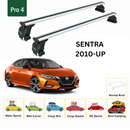 For Nissan Sentra 2010-2019 Roof Rack Cross Bars  Normal Roof Alu Silver-2