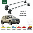 For Volkswagen Tiguan 2008-2011 Roof Rack Cross Bar Normal Roof Alu Silver-2