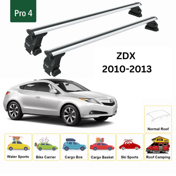 For Acura ZDX 2010-2013 Roof Rack Cross Bars Normal Roof Alu Black - 0