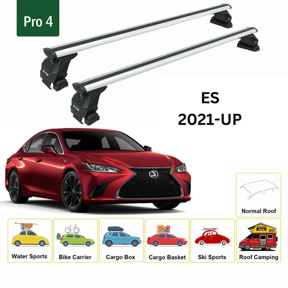 For Lexus ES 2021-2025 Roof Rack Cross Bars Normal Roof Alu Silver