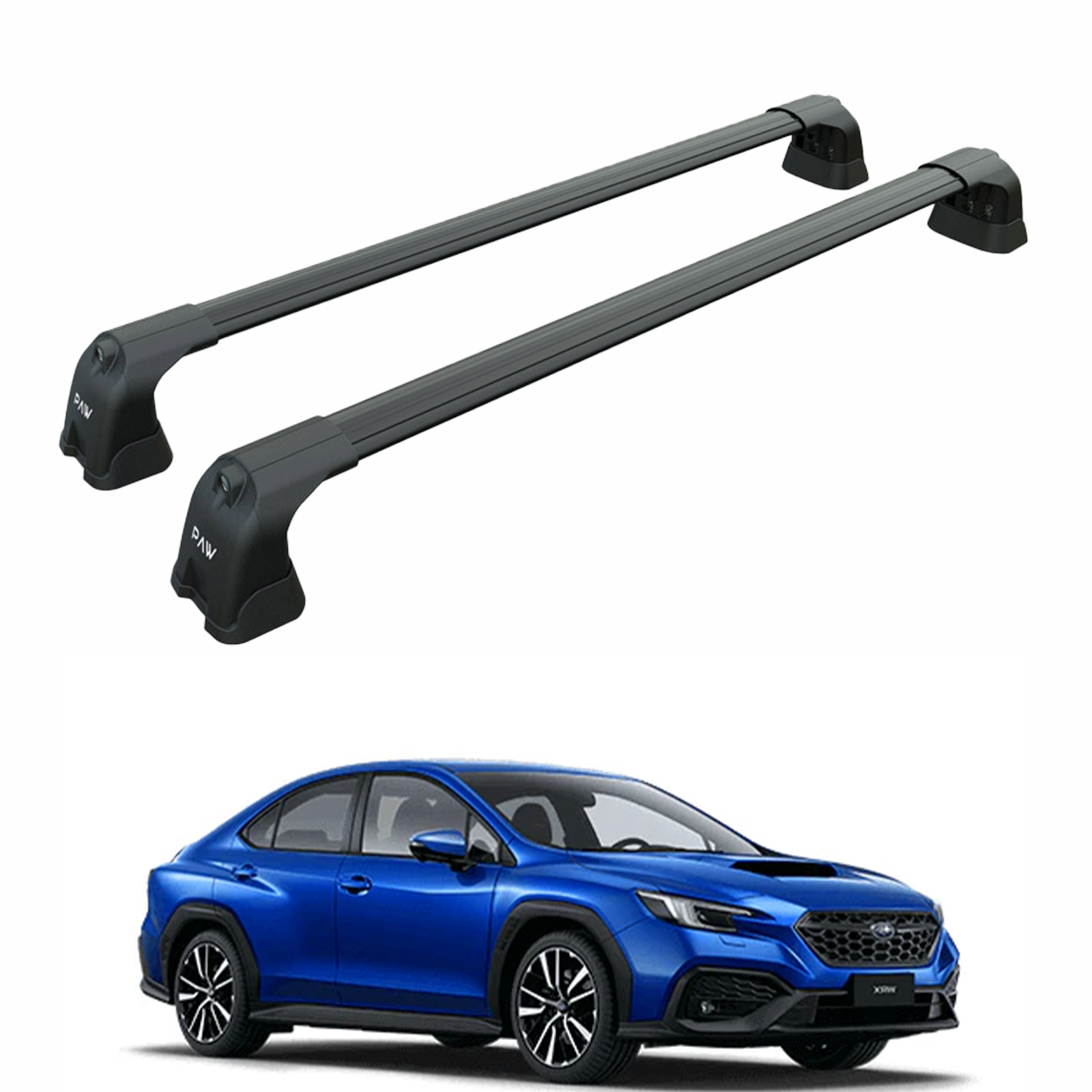 Für Subaru WRX 2018-Up Dachträger Querstange Metallhalterung Fixpunkt Alu Schwarz