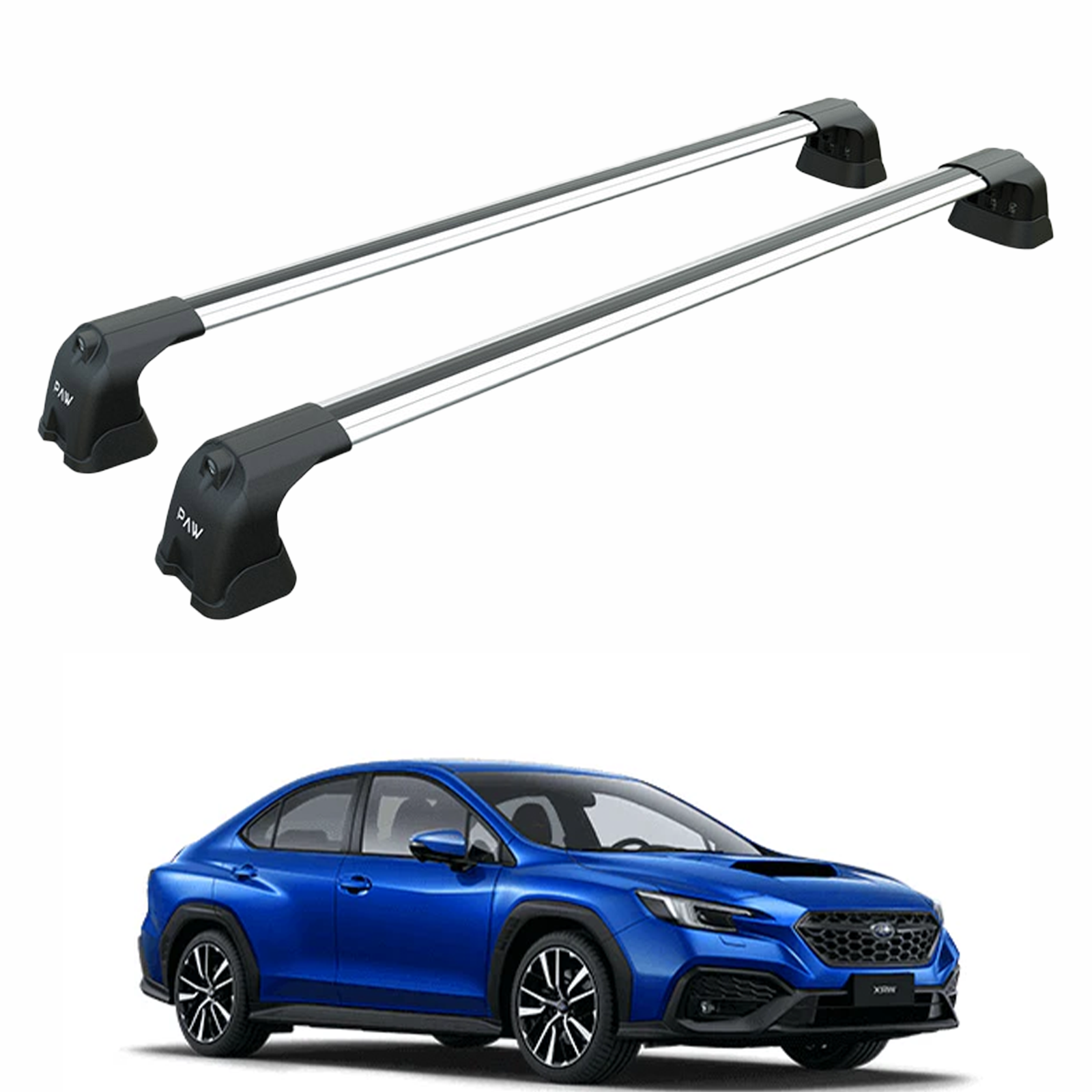 For Subaru WRX 2019-2025 Roof Rack Cross Bar Fix Point Alu Silver