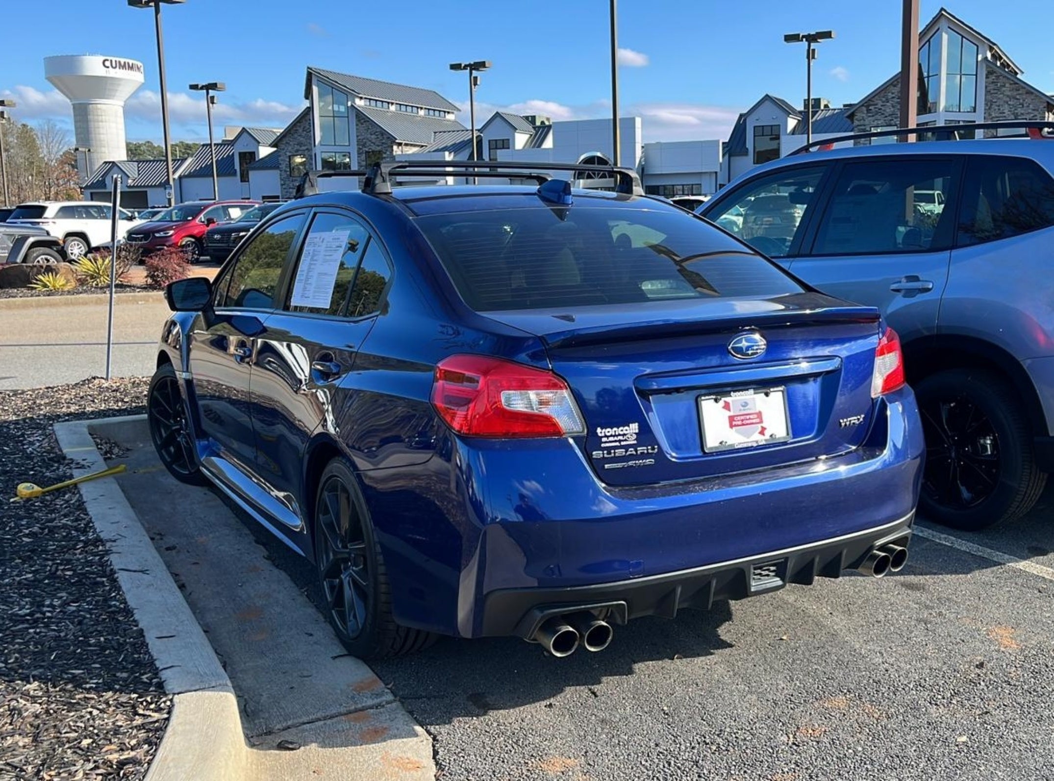 For Subaru WRX 2019-2025 Roof Rack Cross Bar Fix Point Alu Silver