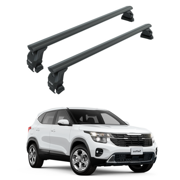 For Kia Seltos LX (2022-2025) Roof Rack Cross Bars Normal Roof, Black