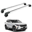 For Kia Seltos Roof Rack Cross Bars Flush Rail, Silver-1