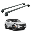 For Kia Seltos Roof Rack Cross Bars Flush Rail, Black-1