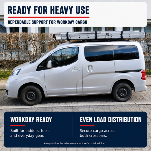 Für Dodge ProMaster City Van, Dachträgersystem, Träger, Querträger, Aluminium, abschließbar, hochwertige Metallhalterung, schwarz ab 2015