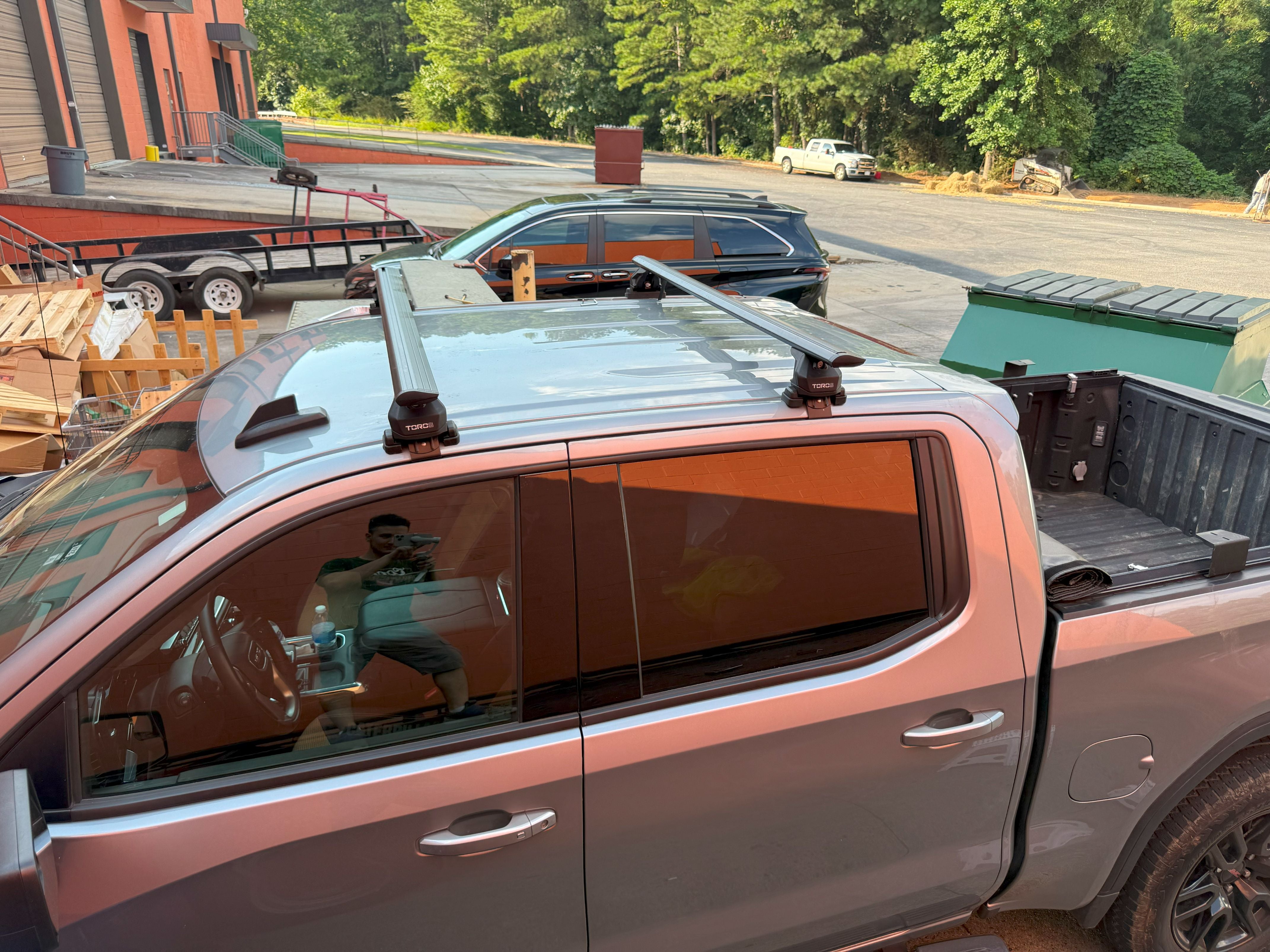 Für GMC Sierra 2500 2020-Up Dachträgersystem, Aluminium-Querstange, Metallhalterung, abschließbar, Schwarz 