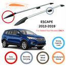 Für Ford Escape (C5) 2013–2019 Dachträgersystem, Aluminium-Querstange, Metallhalterung, abschließbar, Silber-2