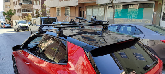 Für Skoda Octavia 2019-Up Dachträgersystem Träger Querstangen Aluminium abschließbar Hochwertige Metallhalterung Schwarz 