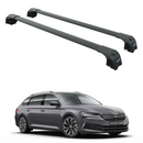 For Skoda Superb Estate 2015-2024 Aluminum Roof Rack System Carrier Cross Bars Black-1