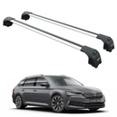 For Skoda Superb Estate 2015-2024 Aluminum Roof Rack System Carrier Cross Bars Silver-1