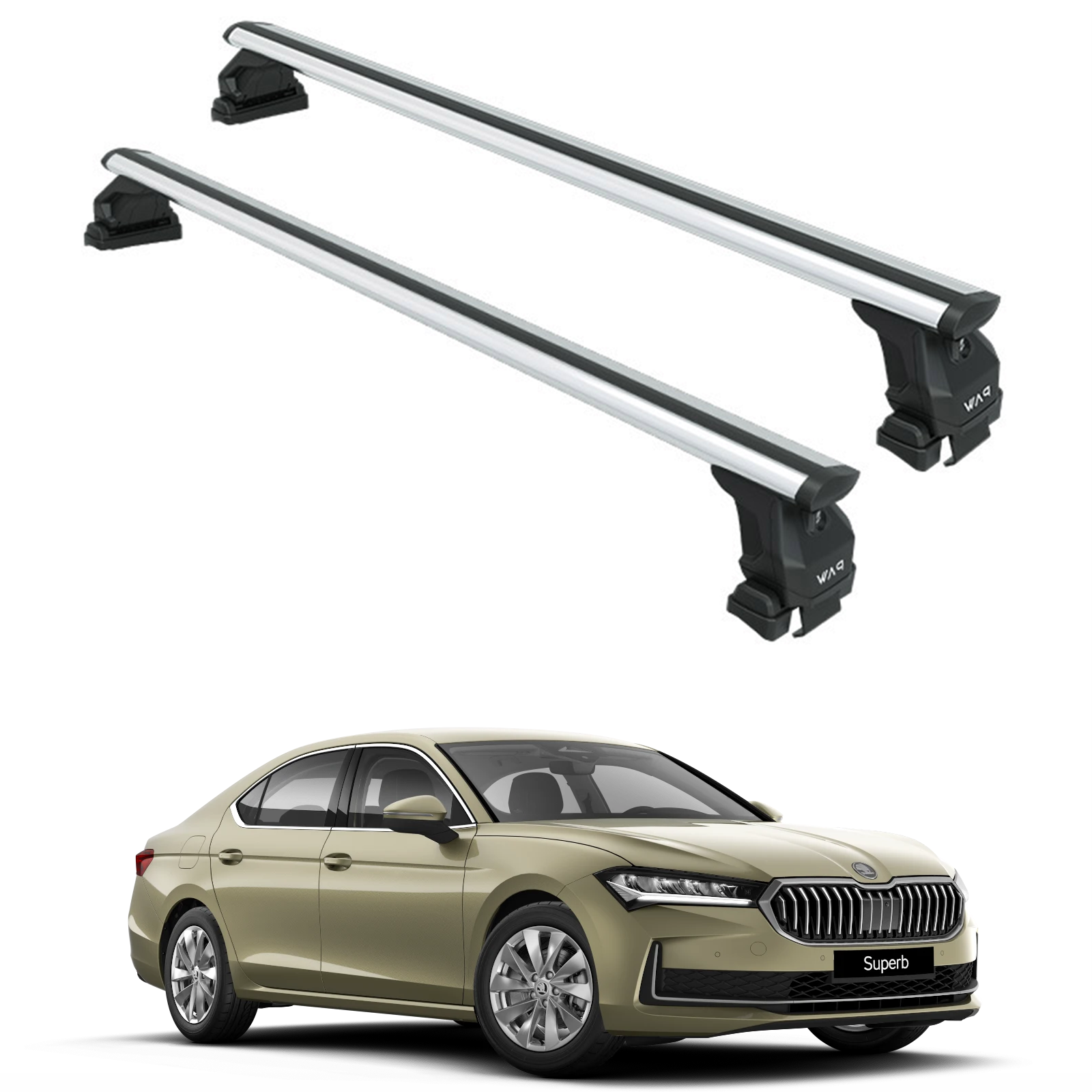 For Skoda Superb Sedan B9 (2024-2025) Aluminum Roof Rack System Carrier Cross Bars Silver