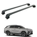 For KGM Actyon 2025-2026 Roof Rack System, Aluminium Cross Bar, Flush Rail, Black-1