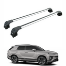 For KGM Actyon 2025-2026 Roof Rack System, Aluminium Cross Bar, Flush Rail, Silver-1