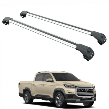 KGM Musso Grand Roof Rack 2018-2025 | Aluminum Cross Bar System | Silver