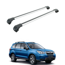 For Subaru Forester SJ (2013-2018) Roof Rack Cross Bars Raised Rail, Silver-1