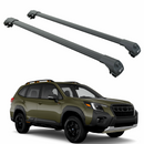 Für Subaru Forester Wilderness 2022-Up Dachträger Querträger Metallhalterung Erhöhte Schiene Alu Silber-1