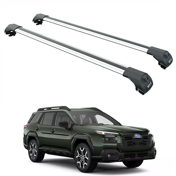 For Subaru Outback (2026-Up) Roof Rack Cross Bars Raised Rail, Silver