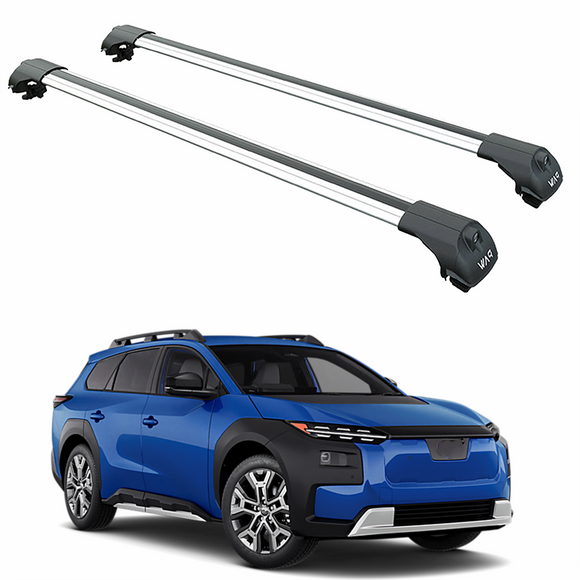 For Subaru Trailseeker Roof Rack Cross Bars Raised Rail, Silver