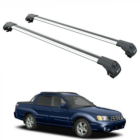 For Subaru Baja 2002-2006 Roof Rack Cross Bars Raised Rail Alu Silver
