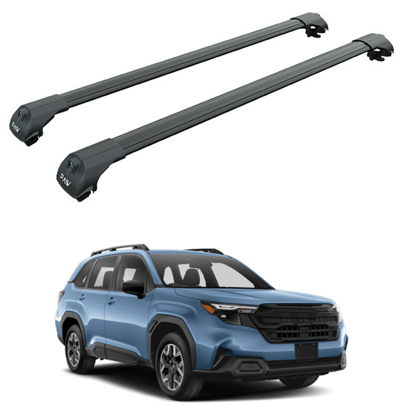 For Subaru Forester 2024-2025 Roof Rack Cross Bars Raised Rail Alu Black