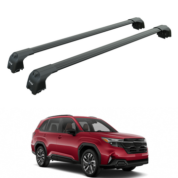 For Subaru Forester 2024-2025 Roof Rack System, Aluminium Cross Bar, Flush Rail, Black