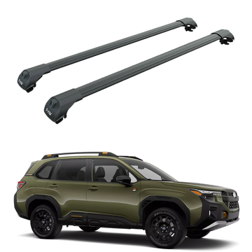 For Subaru Forester Wilderness 2025-2026 Roof Rack Cross Bars Raised Rail Black
