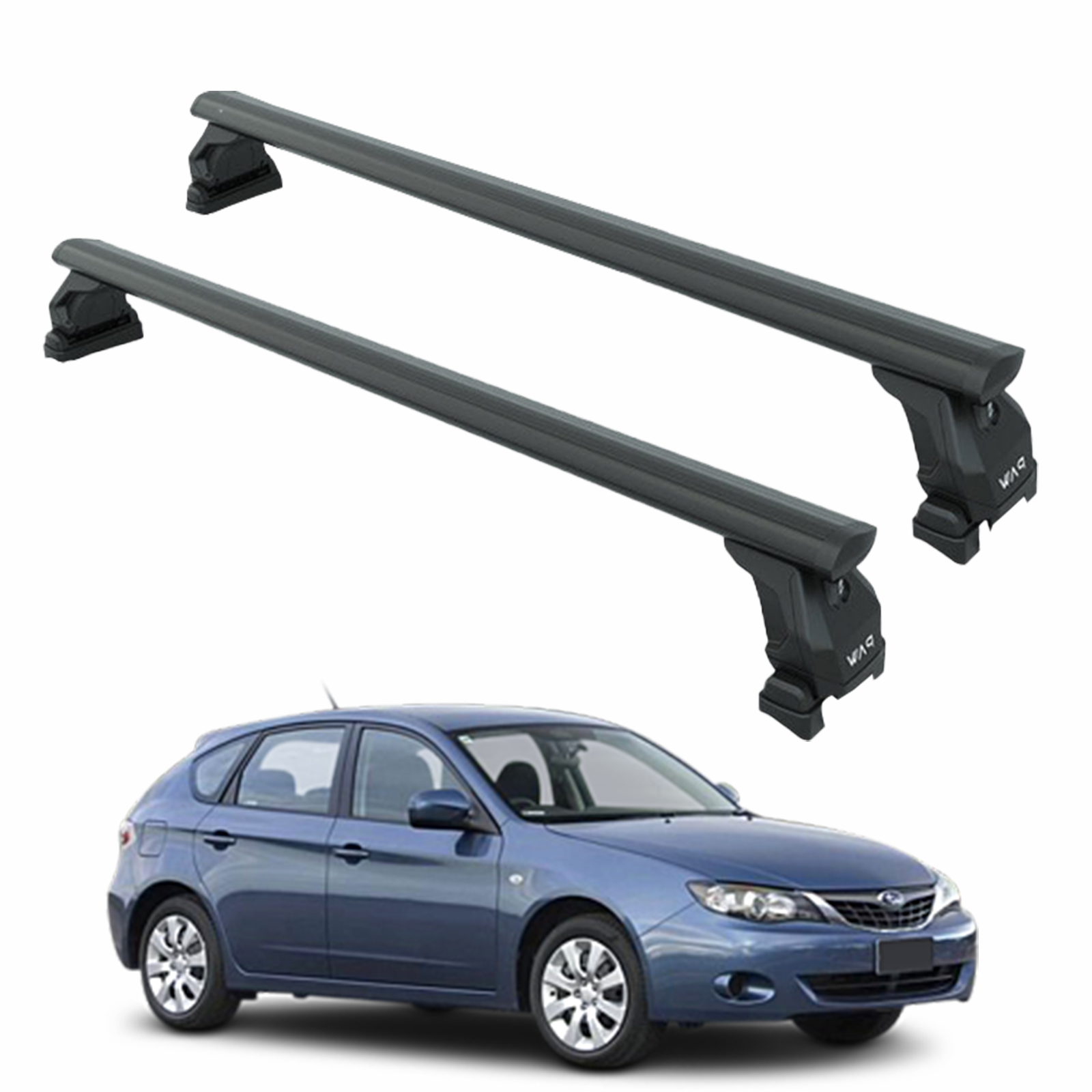 Für Subaru Impreza 2012-UP Dachträger Querstange Metallhalterung Erhöhte Schiene Alu Schwarz