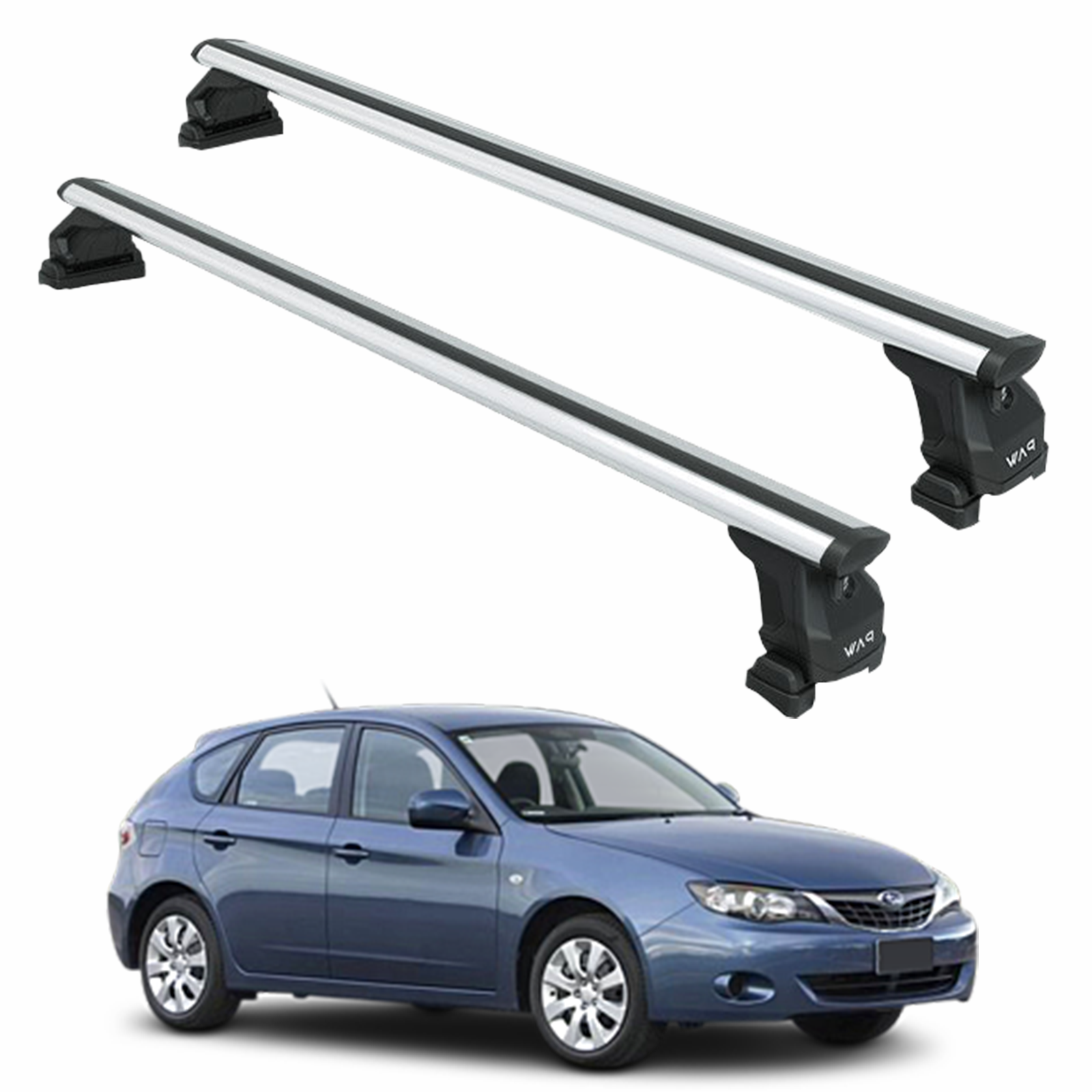 Für Subaru Impreza 2012-UP Dachträger Querstange Metallhalterung Erhöhte Schiene Alu Silber