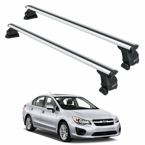 For Subaru Impreza Sedan 2007-2014 Roof Rack Cross Bar Fix Point Pro Fix Silver