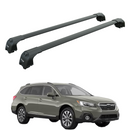 Für Subaru Outback 2014–20 Dachträger, Querträger, Metallhalterung, bündige Schiene, Alu, Schwarz-1