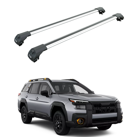 Für Subaru Outback Wilderness 2021-Up Dachträger Querträger Metallhalterung Erhöhte Schiene Alu Schwarz