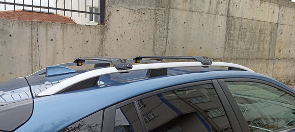 For Subaru Outback B15 BN/BS (2014-2020) Roof Rack Cross Bars Raised Rail, Silver