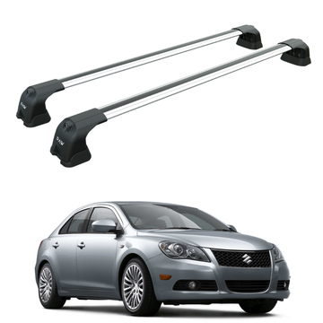 Für Suzuki Kizashi 2010–2013, Dachträgersystem, Träger, Querträger, Aluminium, abschließbar, hochwertige Metallhalterung, silberfarben