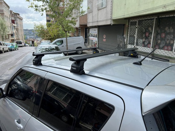 For Suzuki Swift 2010-2017 Roof Rack Cross Bars Fix Point Alu Silver