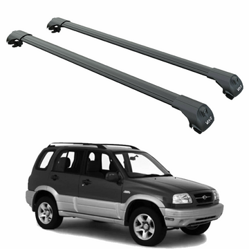 For Suzuki Grand Vitara FT 1999-2005 Roof Rack Cross Bars Raised Rail Black