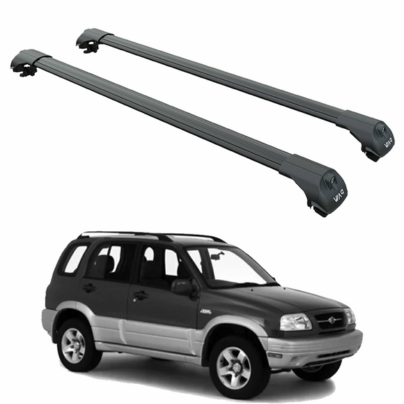For Suzuki Grand Vitara FT 1999-2005 Roof Rack Cross Bars Raised Rail Black