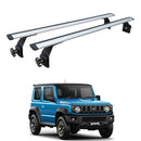 Für Suzuki Jimny 3 2019-Up Dachträgersystem Träger Querstangen Aluminium abschließbar Hochwertige Metallhalterung mit Regenrinnen Silber-1