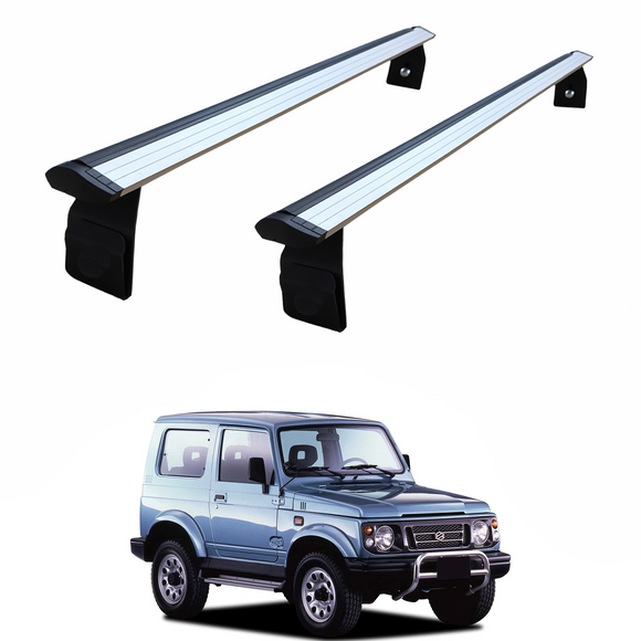 For Suzuki Jimny JA22W 1995–1998 Rain Gutter Roof Rack Cross Bars Raain Gutters Silver