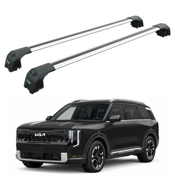 For Kia Telluride 2026-Up Roof Rack Cross Bar Flush Rail, Silver