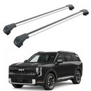 Für Kia Telluride X-Pro 2023-Up Dachträgersystem, Aluminium-Querstange, Metallhalterung, abschließbar, Silber-1