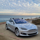 Für Tesla Model S 2015–2019, Dachträgersystem, Träger, Querträger, Aluminium, abschließbar, hochwertige Metallhalterung, Silber-2