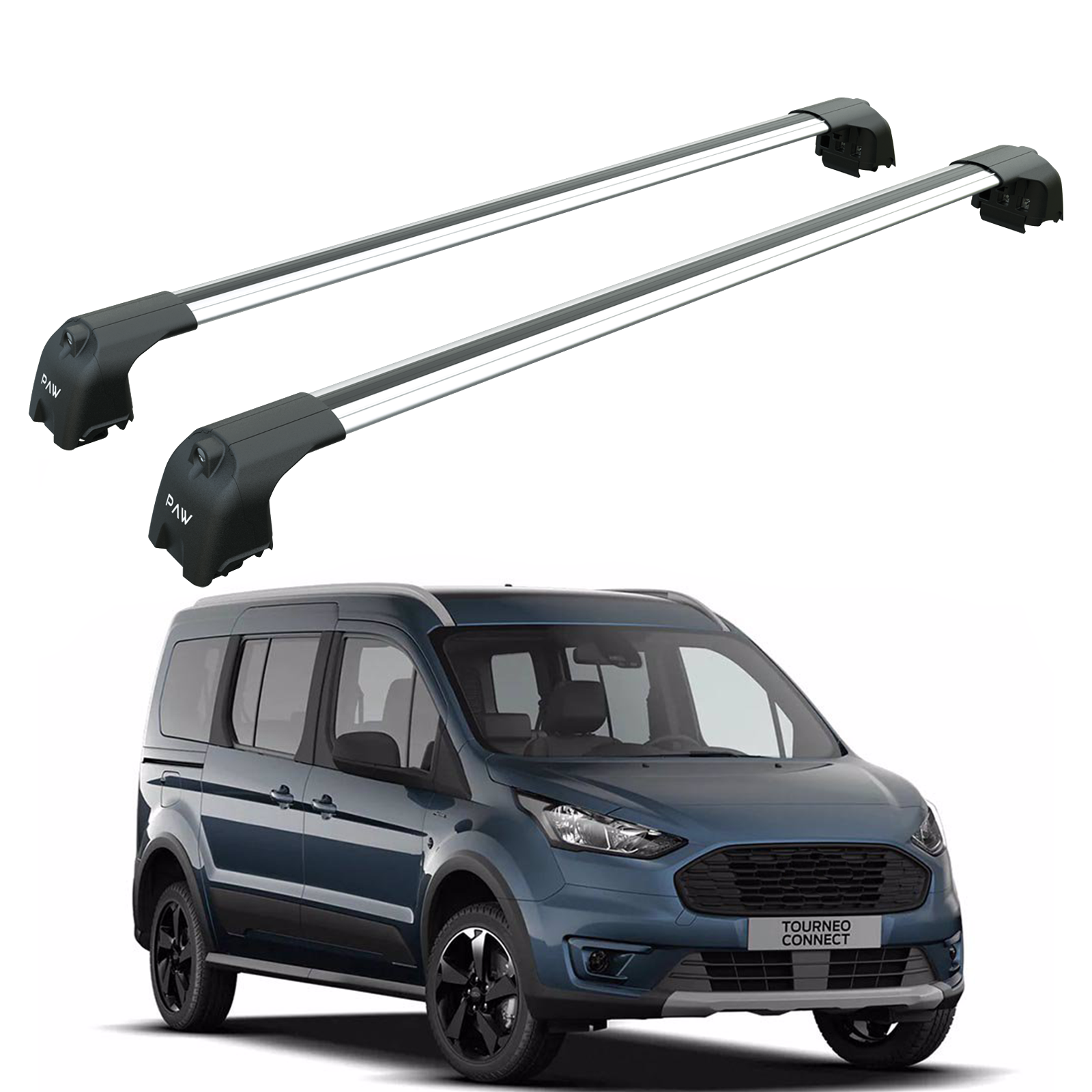 For Ford Tourneo Connect 2014-2022 Roof Rack Cross Bars Flush Rail Silver