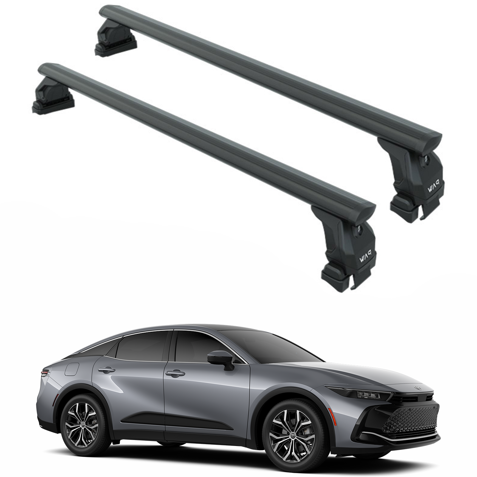 Toyota Crown Sedan Roof Rack Cross Bars Normal Roof, Black | Toros ...