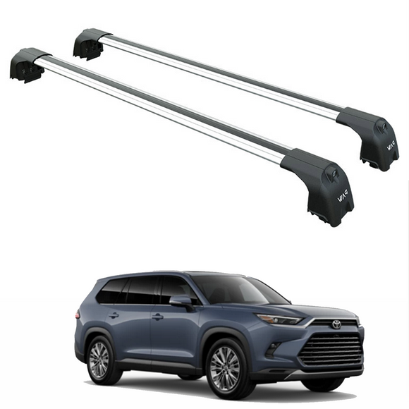 Für Toyota Highlander 2020-Up Dachträger Querträger Metallhalterung Flush Rail Alu Silber
