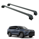 Für Toyota Highlander 2020-Up Dachträger Querträger Metallhalterung Flush Rail Alu Silber-1