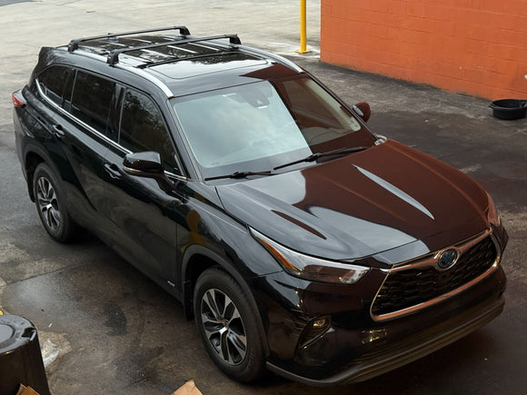 For Toyota Highlander 2020-2025 Roof Rack Cross Bars Flush Rail, Silver