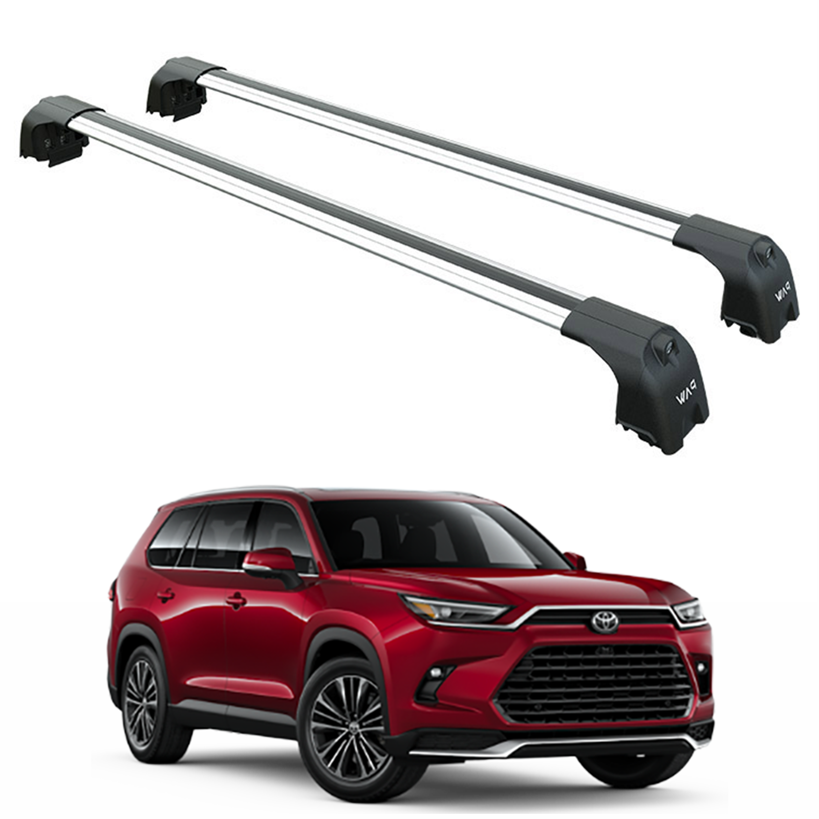 For Toyota Highlander 2020-2025 Roof Rack Cross Bars Metal Bracket Flush Rail Alu Silver