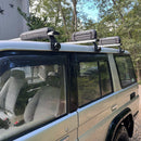For Toyota Land Cruiser J70 Roof Rack Cross Bars T-Slot Aluminum, Rain Gutter Mount, No Drill | Black-4